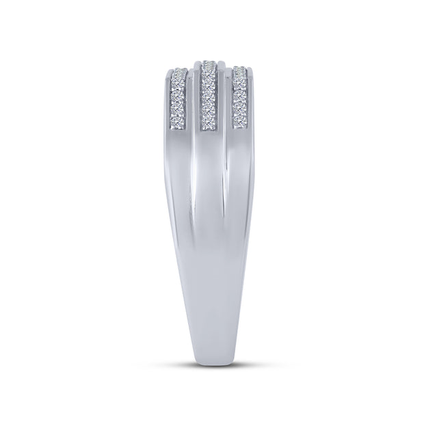 10K White Gold 0.25 CTW Diamond Men's Band