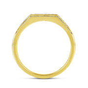 10K Yellow Gold 0.25 CTW Diamond 3 Row Men's Band