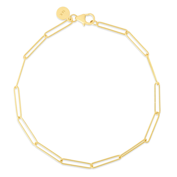 14K Lungo Paperclip 18in Chain Necklace