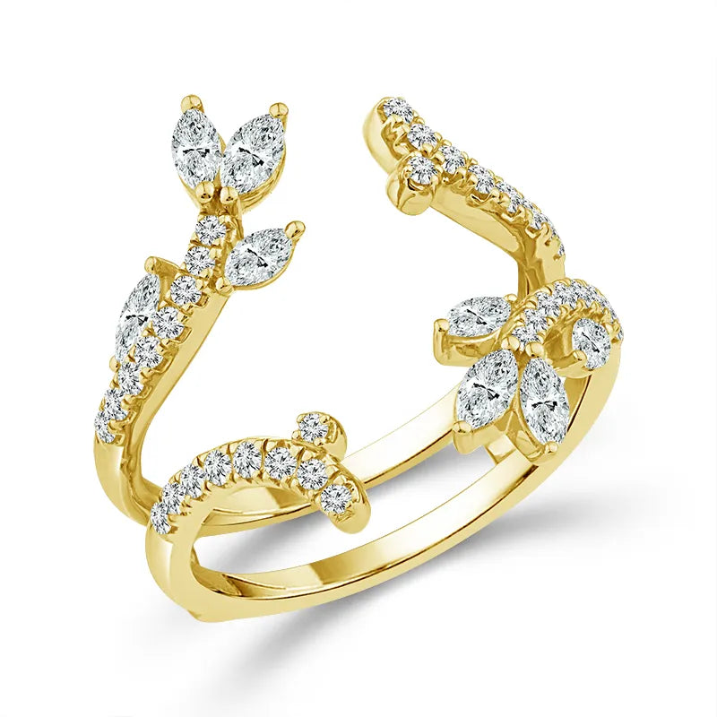 10K Yellow Gold 3/4 ctw Diamond Guard Ring – Paramount Jewelers