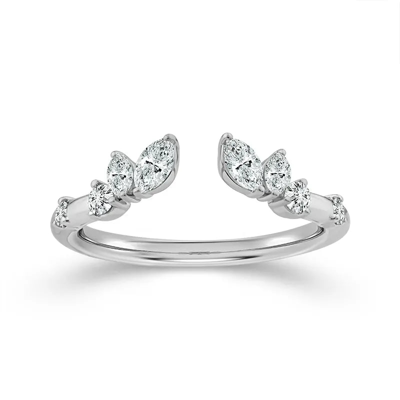 10K White Gold 3/8 ctw Diamond Guard Ring