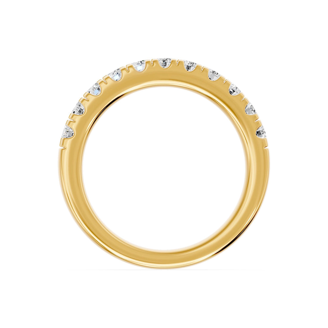 14k Yellow Gold 0.95 ctw Lab-Grown Diamond Split Prong Band