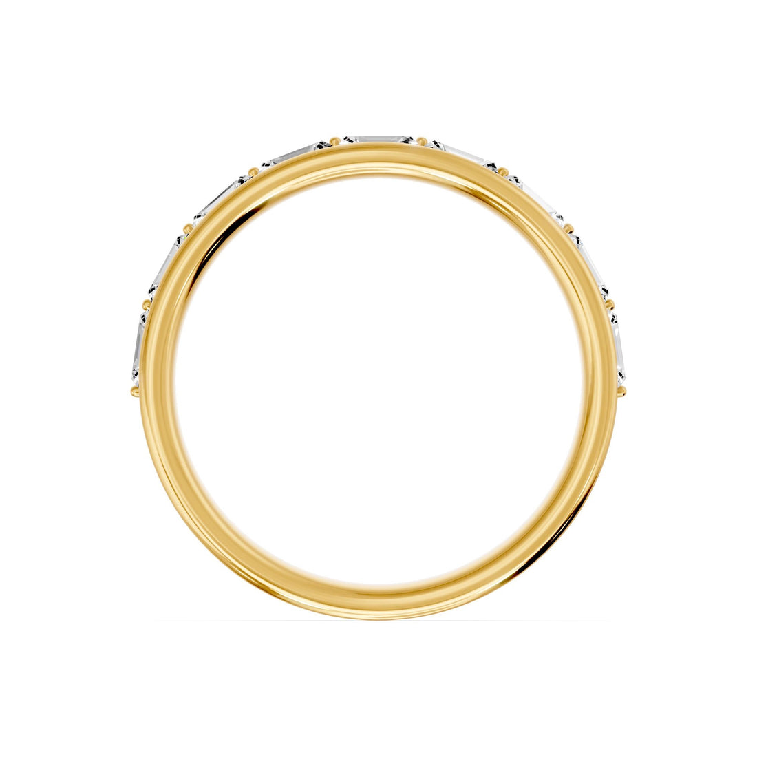 10k Yellow Gold 0.62 ctw Lab-Grown Diamond Bag Band