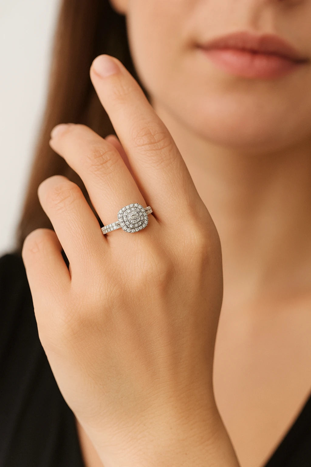 14K White Gold 2.00 ctw Diamond Engagement Ring