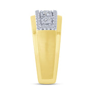 14K Yellow Gold 0.75 Ctw Lab-Grown Diamond Men's Band