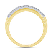 14K Yellow Gold 0.75 Ctw Lab-Grown Diamond Men's Band