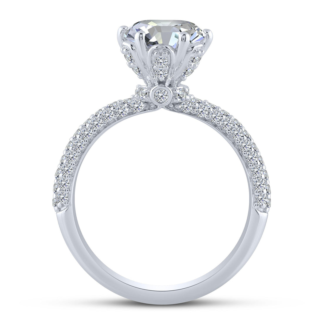 14K White Gold 2.75 ctw Lab-Grown Round Diamond Ring