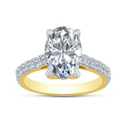 14K Yellow Gold 3.75 Ctw Lab-Grown Diamond Oval Ring