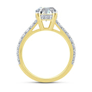 14K Yellow Gold 3.75 Ctw Lab-Grown Diamond Oval Ring