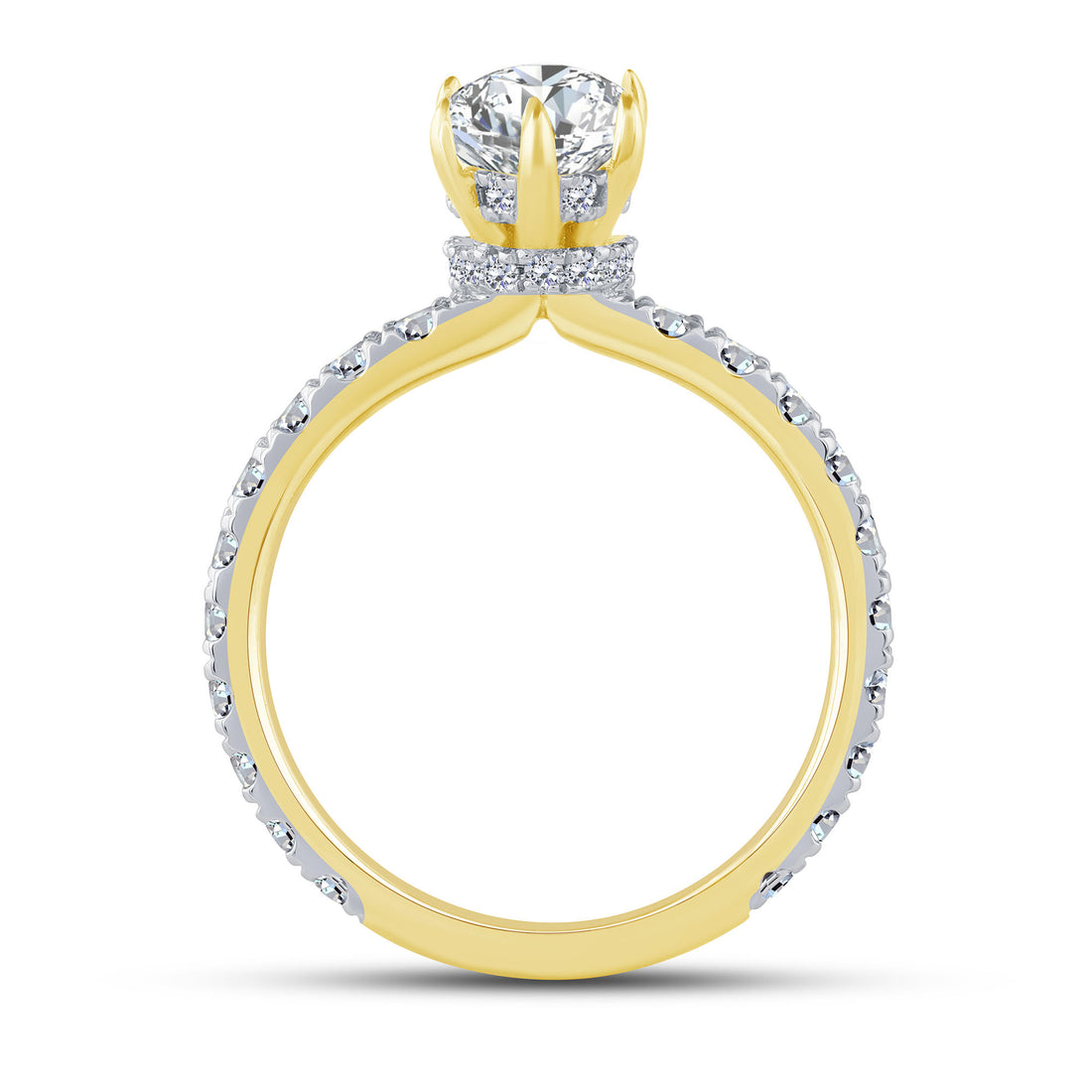 14K Yellow Gold 3.01 ctw Lab-Grown Diamond Marquise Engagement Ring