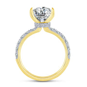14K Yellow Gold 4.76 Ctw Lab-Grown Diamond Pear Engagement Ring