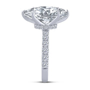 14K White Gold 4.78 Ctw Lab-Grown Diamond Marquise Engagement Ring