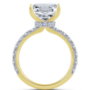 14K Yellow Gold 6.04 Ctw Lab-Grown Diamond Radiant Engagement Ring