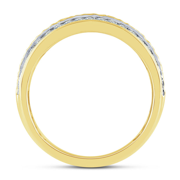 10K Yellow Gold 0.75 CTW Lab-Grown Diamond Men's Band