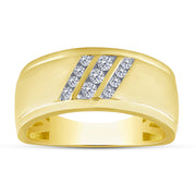 10K Yellow Gold 0.25 CTW Lab-Grown Diamond Men's Band
