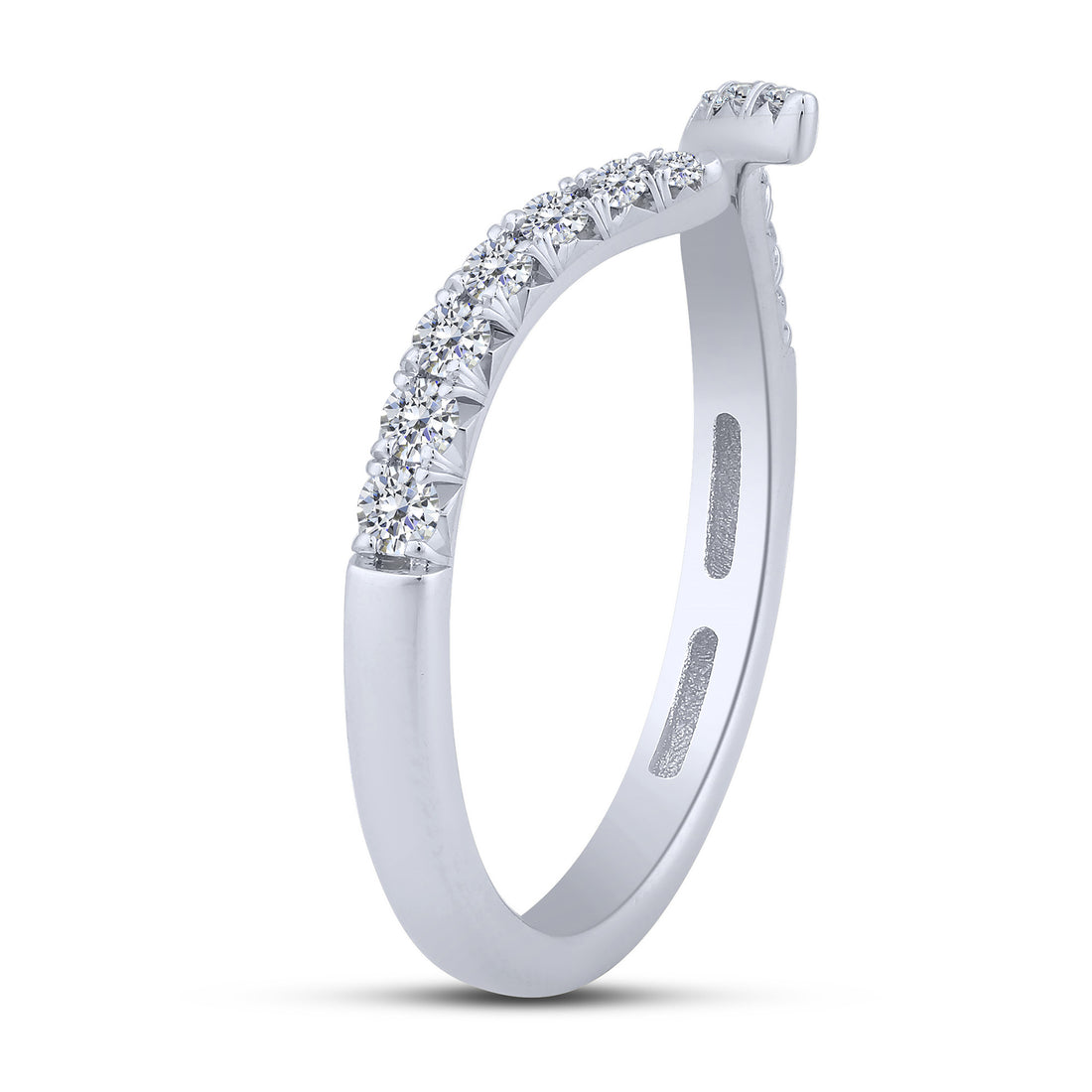 14K White Gold 0.25 Ctw Lab-Grown Diamond Fashion Band