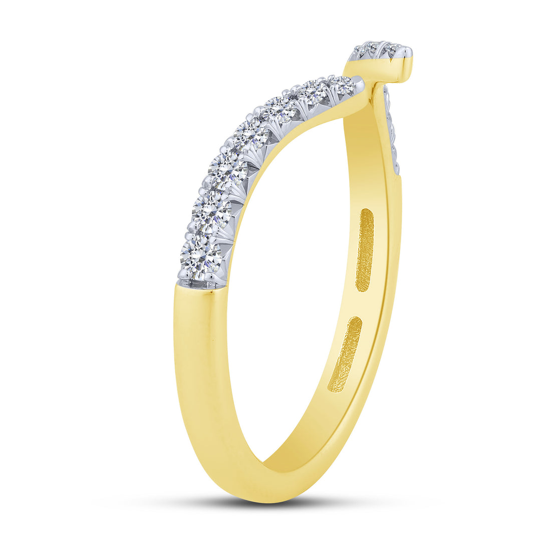 14K Yellow Gold 0.25 Ctw Lab-Grown Diamond Fashion Band