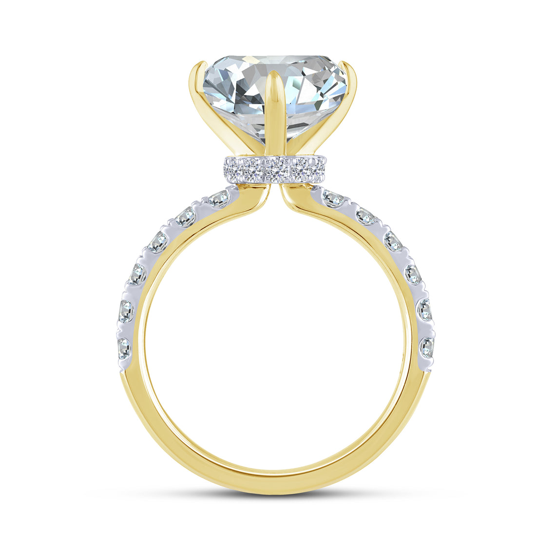 14K Yellow Gold 3.85 ctw Lab-Grown Diamond Heart Engagement Ring