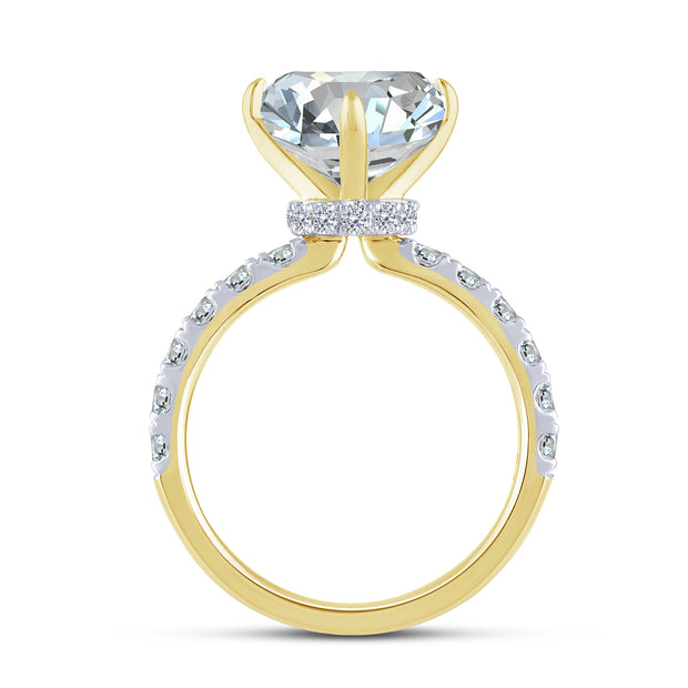 14K Yellow Gold 3.85 Ctw Lab-Grown Diamond Heart Engagement Ring