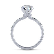 14K White Gold 2.59 Ctw Lab-Grown Diamond Marquise Engagement Ring