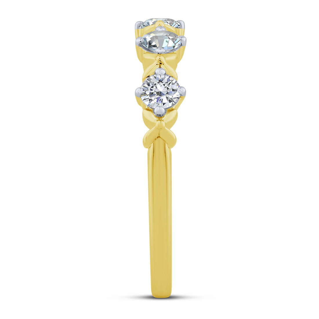 10K Yellow Gold Lab-Grown  0.50 ctw Round  Diamond  Band