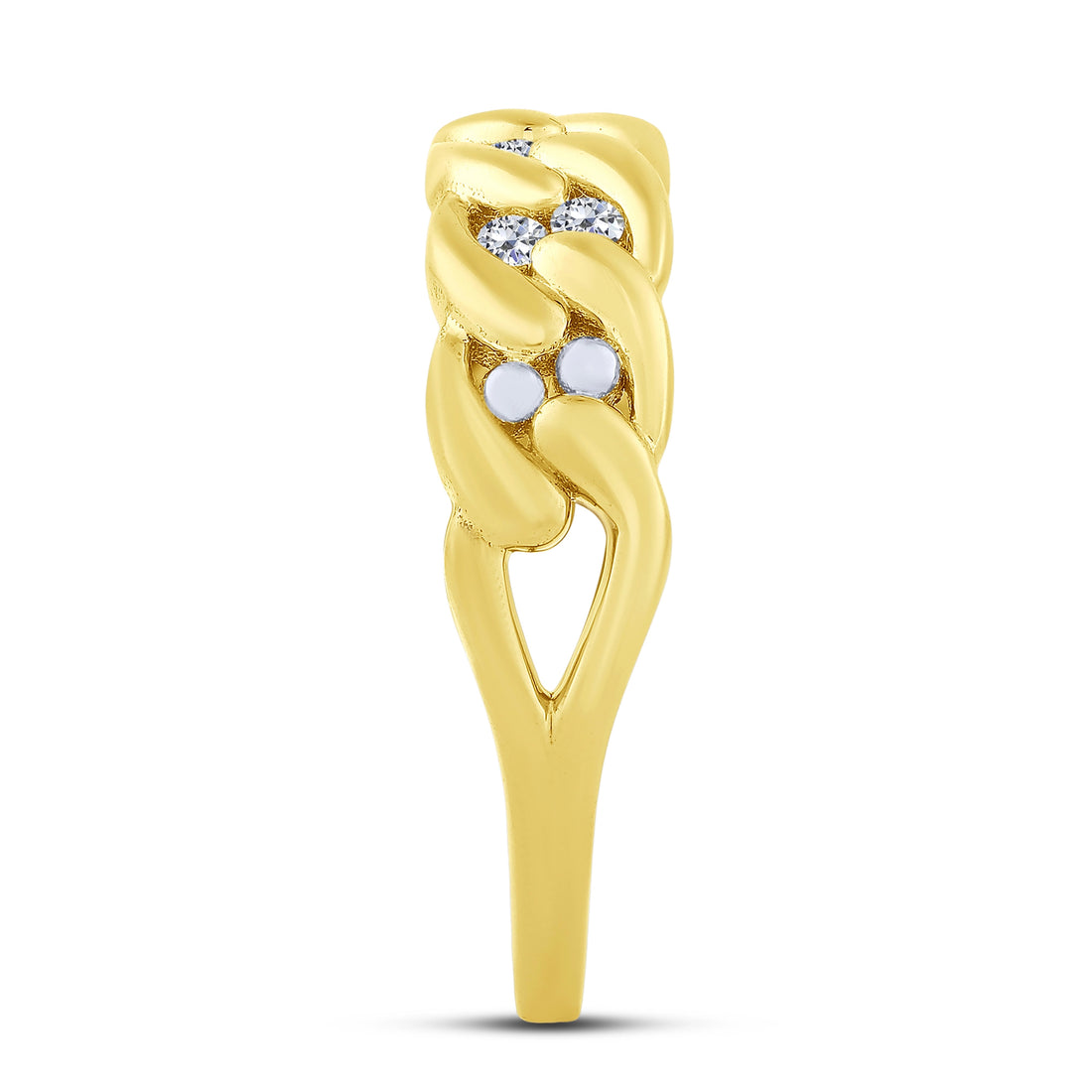 10K Yellow Gold Lab-Grown  0.15 ctw Round  Diamond Band