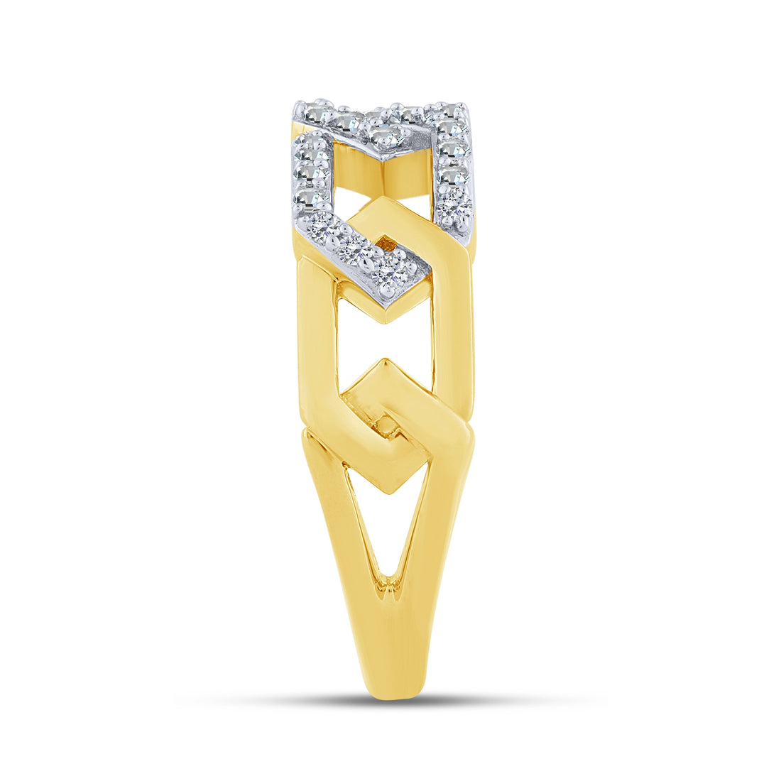 10K Yellow Gold Lab-Grown  0.33 ctw Round Diamond Fashion Band