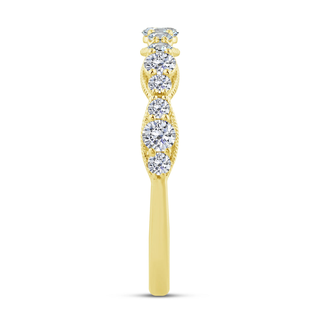 10K Yellow Gold Lab-Grown  0.50 ctw Round Diamond Band