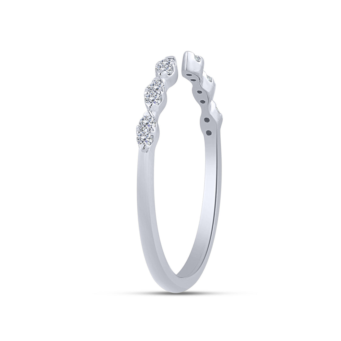 14K White Gold 0.12 Ctw Lab-Grown Diamond Fashion Band