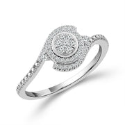 10k White Gold 0.17 ctw Diamond Promise Ring