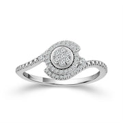 10k White Gold 0.17 ctw Diamond Promise Ring