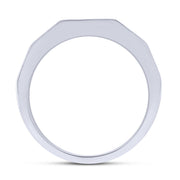 10K White Gold 0.13 Ctw 11 Diamond Men's Band