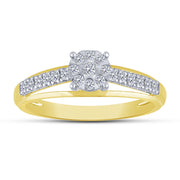 10K Yellow Gold 0.25 Ctw Diamond Promise Ring