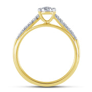 10K Yellow Gold 0.25 Ctw Diamond Promise Ring