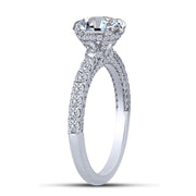14K White Gold 2.00 Ctw Round Lab-Grown Diamond Engagement Ring