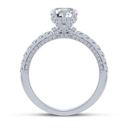 14K White Gold 2.00 Ctw Round Lab-Grown Diamond Engagement Ring