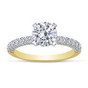14K Yellow Gold 2.00 Ctw Round Lab-Grown Diamond Engagement Ring