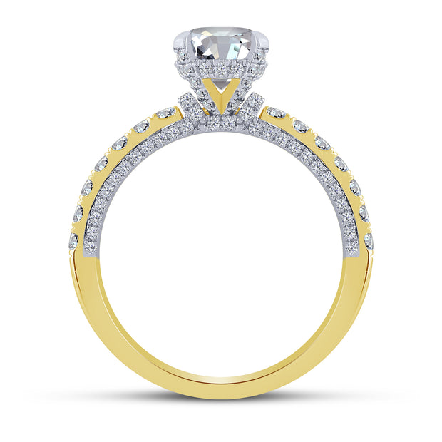 14K Yellow Gold 2.00 Ctw Round Lab-Grown Diamond Engagement Ring