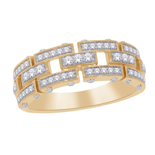 10K Yellow Gold 0.50 Ctw Lab-Grown Diamond Mens Ring