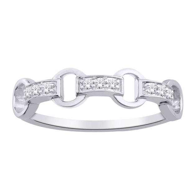10K White Gold 0.06 Ctw Diamond Fashion Ring