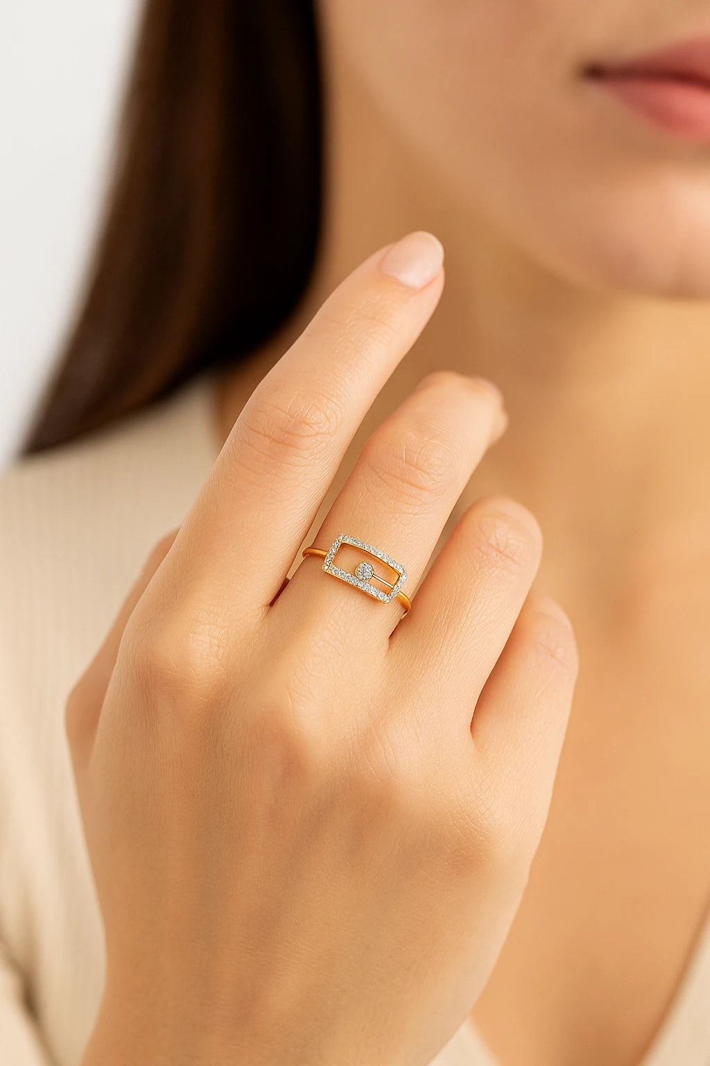 10K Yellow Gold 0.15 ctw Diamond Promise Ring