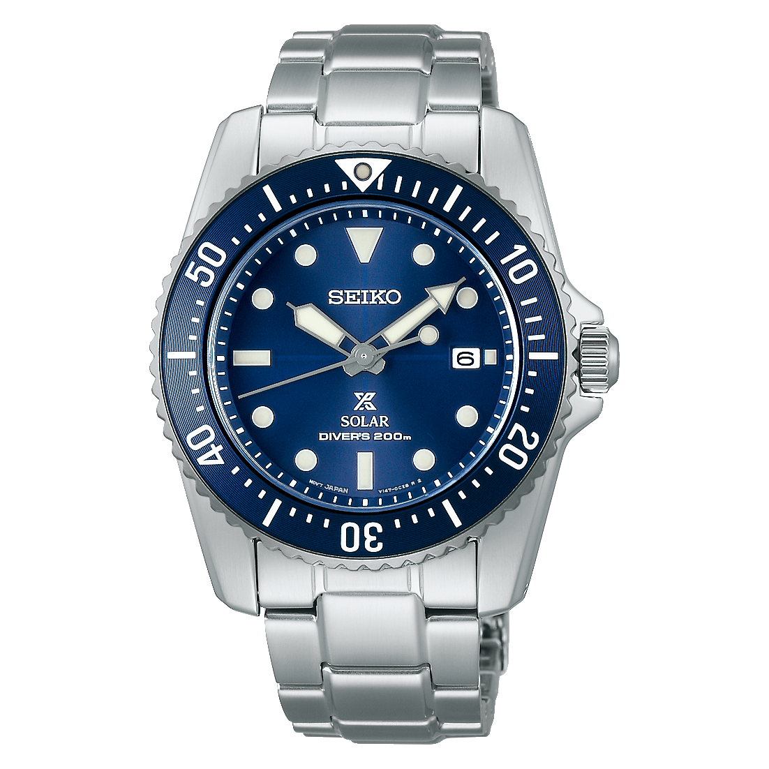 Men's Seiko Prospex SNE585 Solar Blue Dial 38.5mm Watch