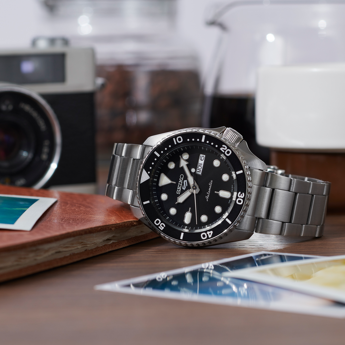Men's Seiko 5 Sports SRPD55 Automatic Black Dial Watch product image 4