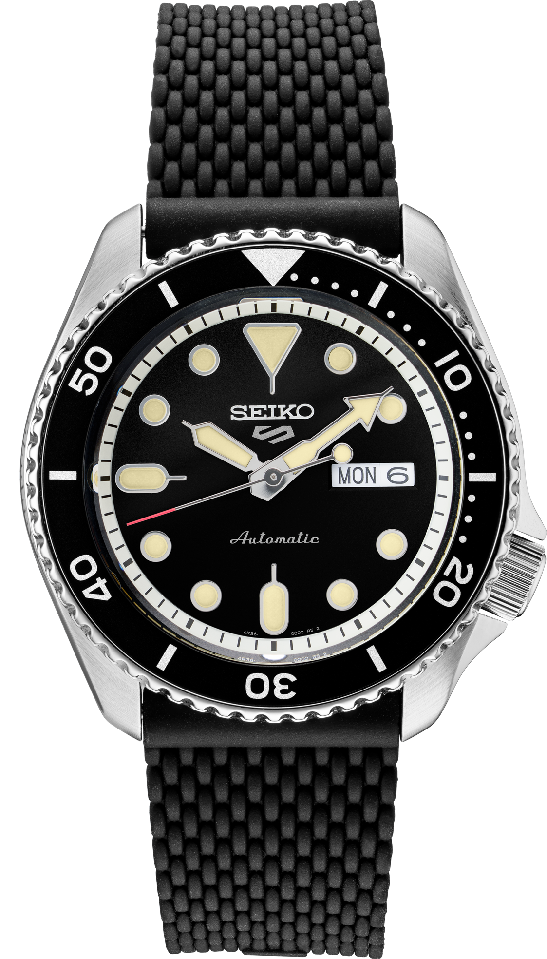 Men's Seiko 5 Sports SRPD95 Automatic Black Dial 42.5mm Watch