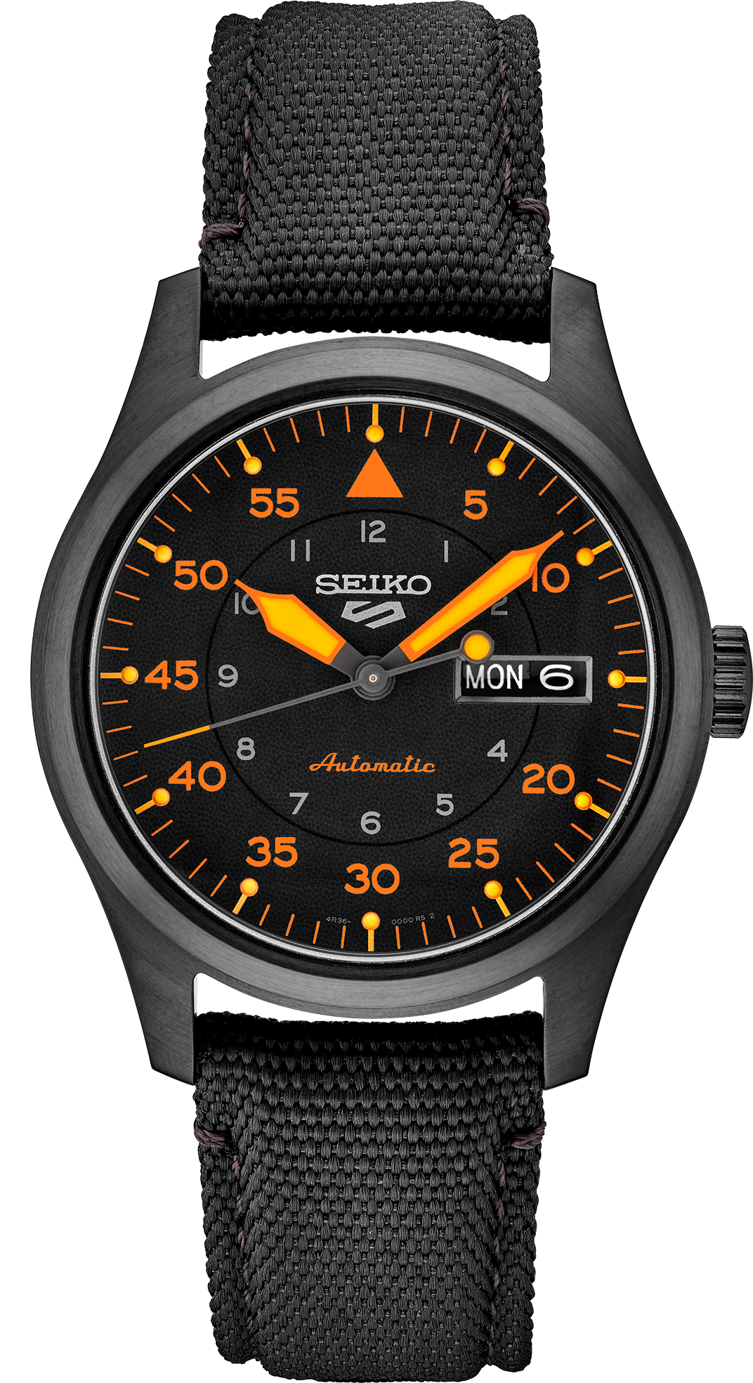Men's Seiko 5 Sports SRPH33 Automatic Black Dial 39.4mm Watch