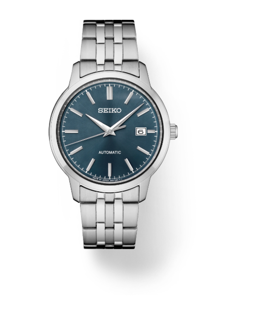 Seiko Essentials Men's Stainless Steel Green Dial Automatic Watch