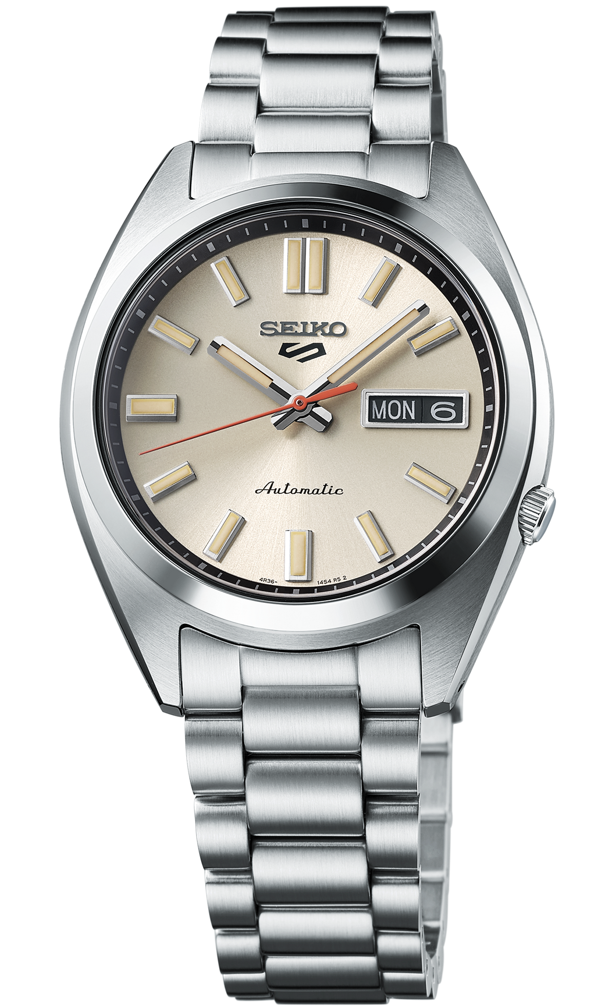 Men's Seiko 5 Sports SRPK91 Automatic Ivory Dial 37.4mm Watch