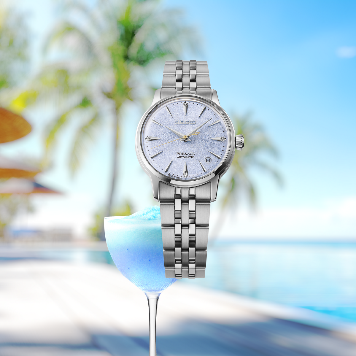 Women's Seiko Presage SRPL61 Automatic Light Blue Dial 34mm Watch - view 4