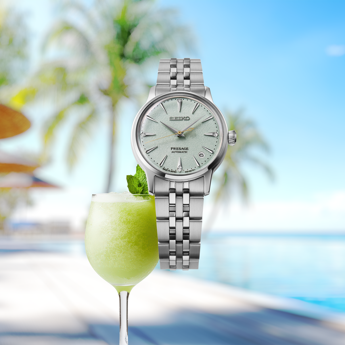 Women's Seiko Presage SRPL63 Automatic Green Dial 34mm Watch - view 4