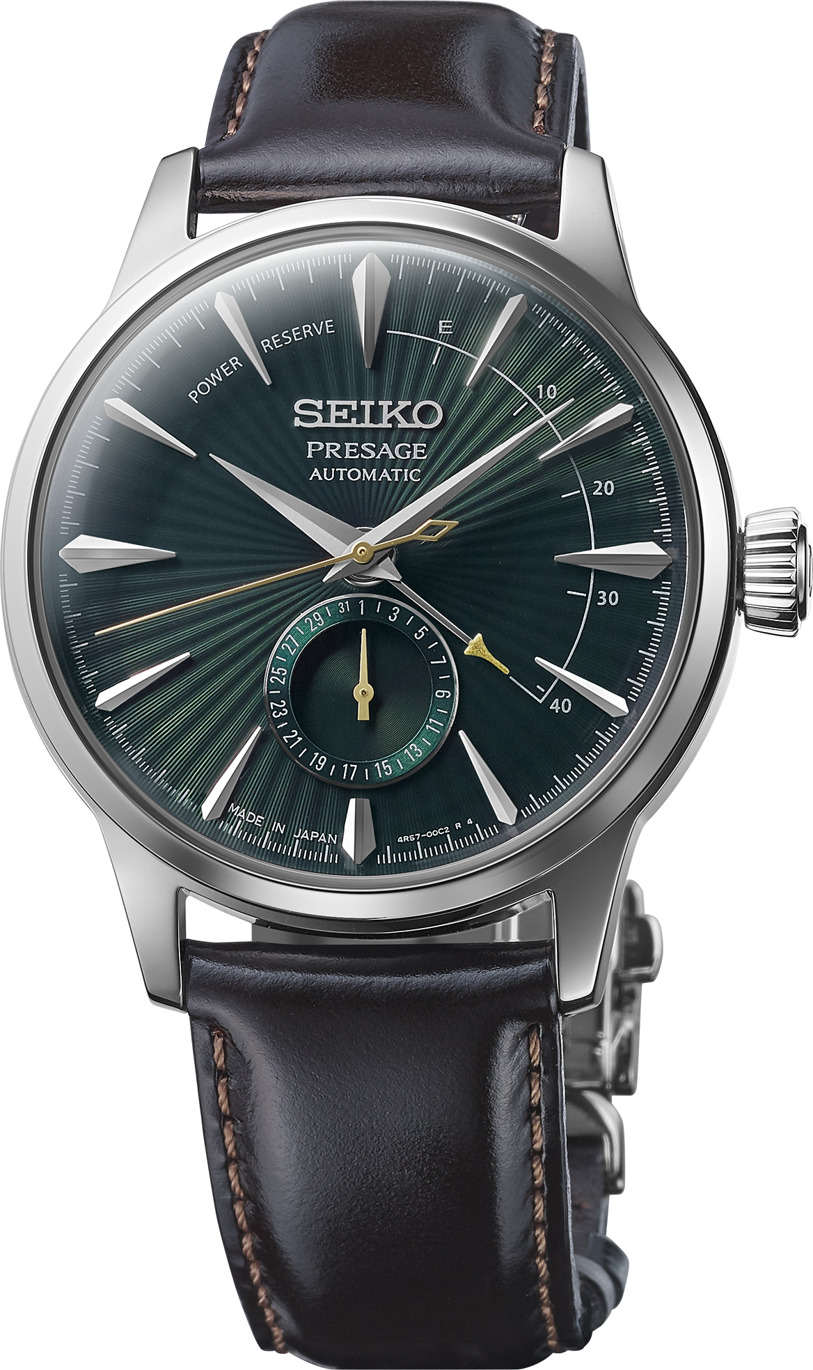 Men's Seiko Presage SSA459 Automatic Green Dial 40.5mm Watch